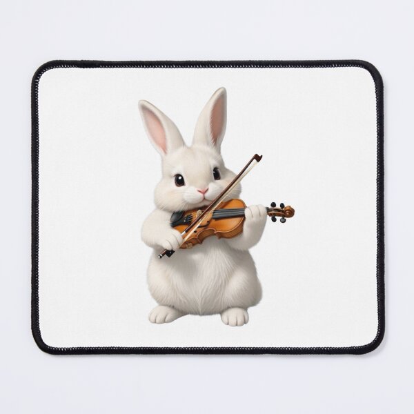 Item preview, Cute Bunny Violinist – Classical Music & Fluffy Art Illustration designed and sold by lovelistivkaa.