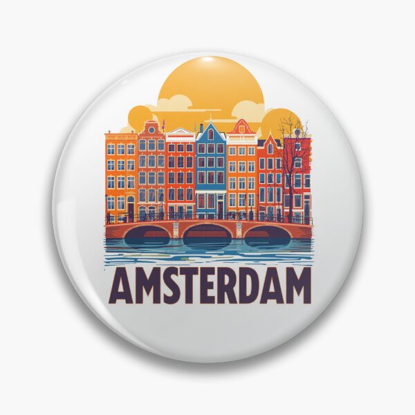 Item preview, Amsterdam Canal Vibes T-Shirt – Colorful Travel City Design designed and sold by Mind-Echo.