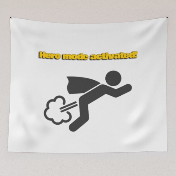 Item preview, Hero Mode Activated Fart Meme – Funny Superhero T-Shirt Design T-Shirt designed and sold by TitanGiggle .