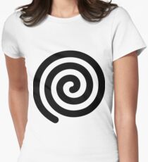 Spiral, helix, scroll, loop, volute, spire, #Spiral, #helix, #scroll, #loop, #volute, #spire  Women's Fitted T-Shirt