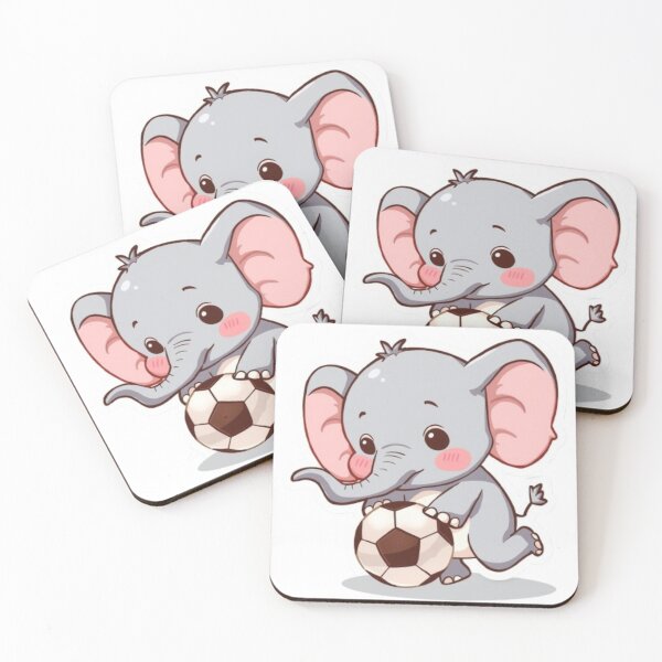 Item preview, Cute Baby Elephant Kick - Minimal Pastel Art Design Sticker designed and sold by DigitfanStudio.