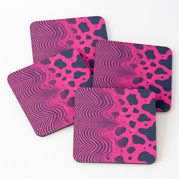 Item preview, Pink & Indigo Zebra Cow Hybrid Pattern designed and sold by Neuro Muse Studio.