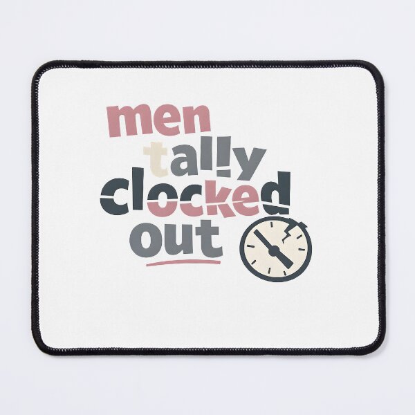 Item preview, "Mentally Clocked Out" | Aesthetic Sarcastic Quote & Office Humor Art designed and sold by Naviora.