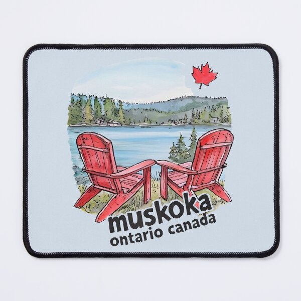 Item preview, Muskoka Lake Ontario Canada Watercolor Landscape designed and sold by HowToCanadian.