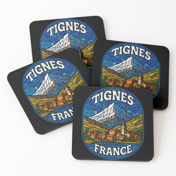 Item preview, Tignes France Europe Stained Glass Art Travel designed and sold by TomFrontierArt.