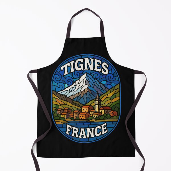 Item preview, Tignes France Europe Stained Glass Art Travel designed and sold by TomFrontierArt.