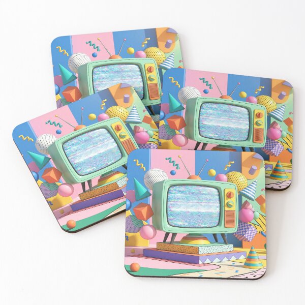 Item preview, Retro TV with 80s geometric shapes designed and sold by AnnArtshock.