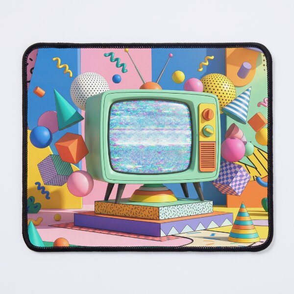 Item preview, Retro TV with 80s geometric shapes designed and sold by AnnArtshock.
