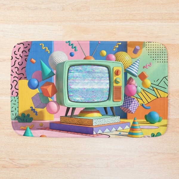 Item preview, Retro TV with 80s geometric shapes designed and sold by AnnArtshock.