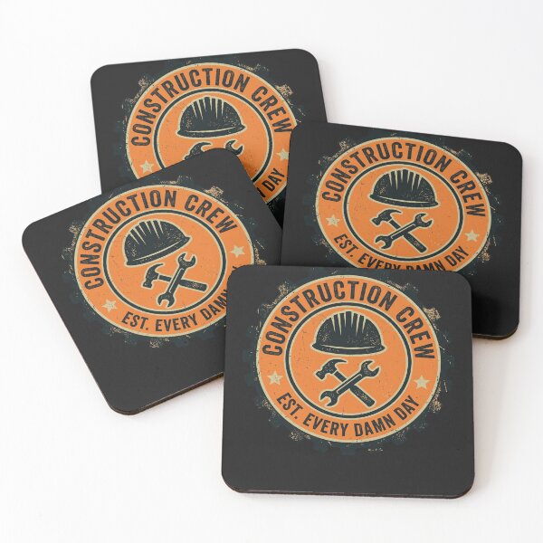 Item preview, Vintage Construction Crew Retro Badge Hard Hat Worker T-Shirt designed and sold by Egyptian king ⭐⭐⭐⭐⭐.