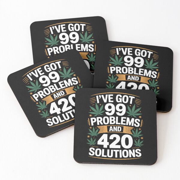 Item preview, 99 Problems 420 Solutions Funny Weed Stoner Joke designed and sold by Say It With Ink.