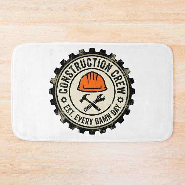 Item preview, Vintage Construction Crew Retro Badge Hard Hat Worker T-Shirt designed and sold by Egyptian king ⭐⭐⭐⭐⭐.