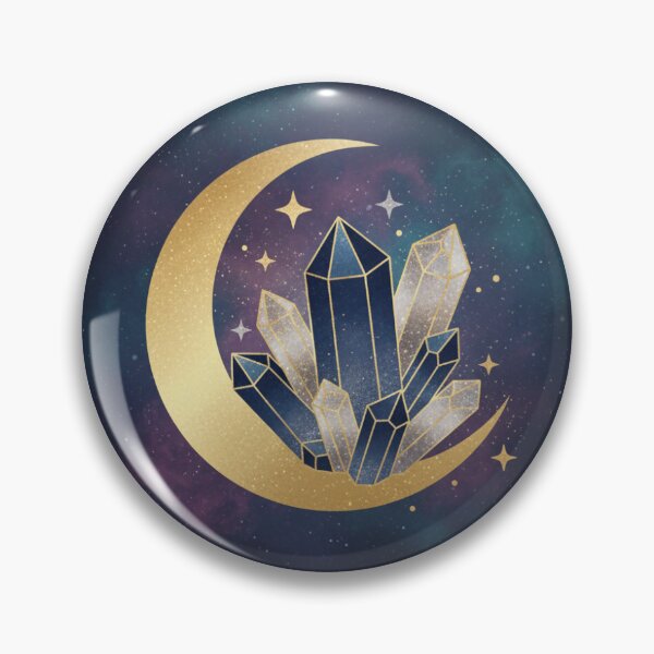 Item preview, Celestial Moon and Magic Crystals Aesthetic Sticker designed and sold by Stickerhubz.