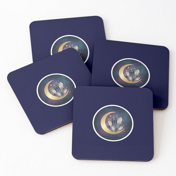 Item preview, Celestial Moon and Magic Crystals Aesthetic Sticker designed and sold by Stickerhubz.