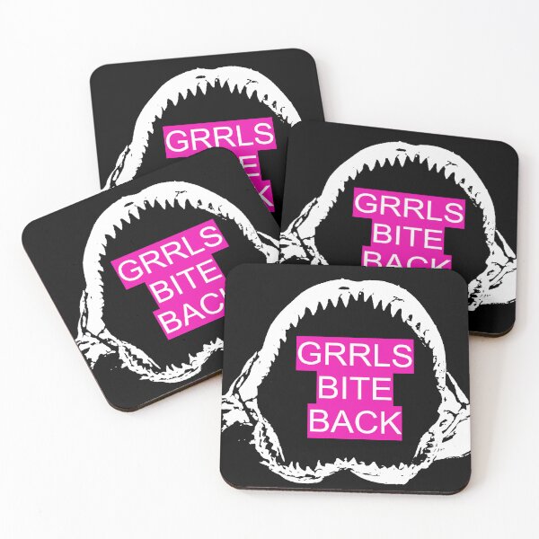 Item preview, "GRRLS BITE BACK" shark designed and sold by madebyAnnie0.
