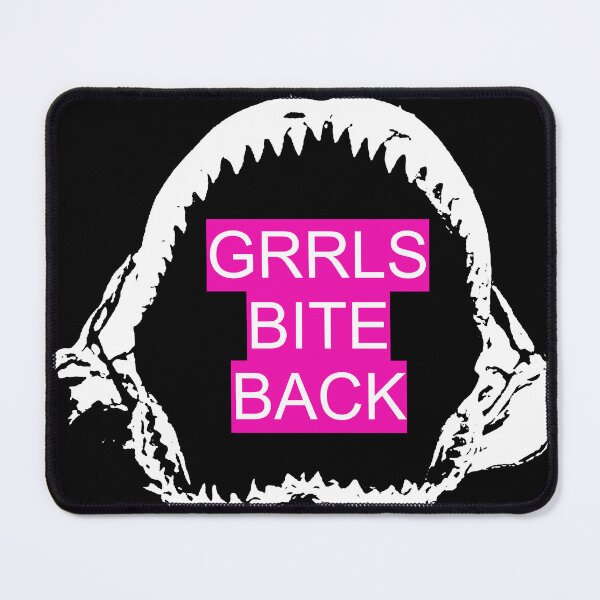 Item preview, "GRRLS BITE BACK" shark designed and sold by madebyAnnie0.