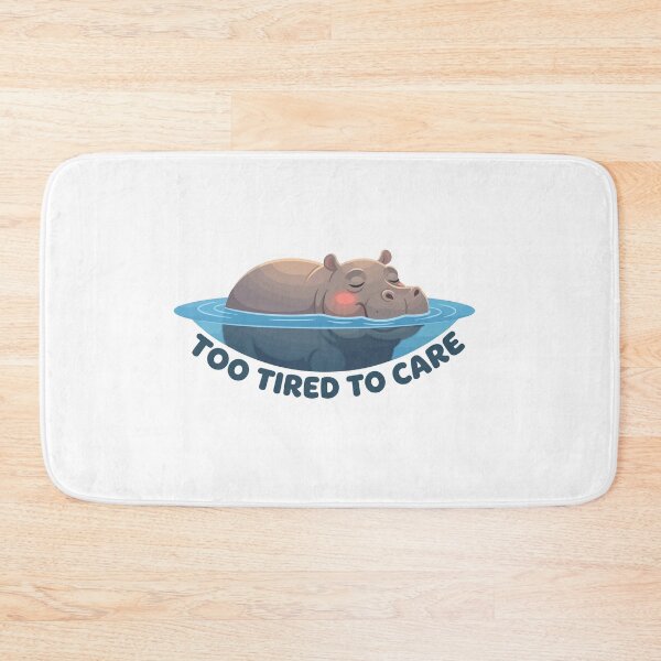 Item preview, Too Tired To Care Sleeping Hippopotamus designed and sold by Petzzz.