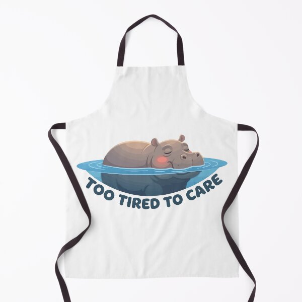 Item preview, Too Tired To Care Sleeping Hippopotamus designed and sold by Petzzz.