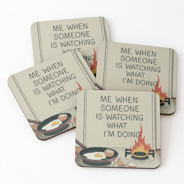 Item preview, Kitchen art. Me when someone is watching what I'm doing designed and sold by GiriaGallery.