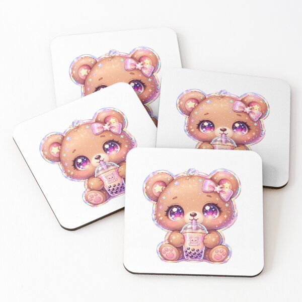 Item preview, Galaxy Boba Bear - Kawaii Holographic Bubble Tea Teddy Bear designed and sold by Ashley critters.
