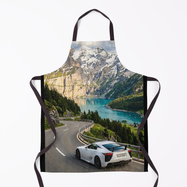 Item preview, Exotic car driving above turquoise lake designed and sold by RevUpDesign.