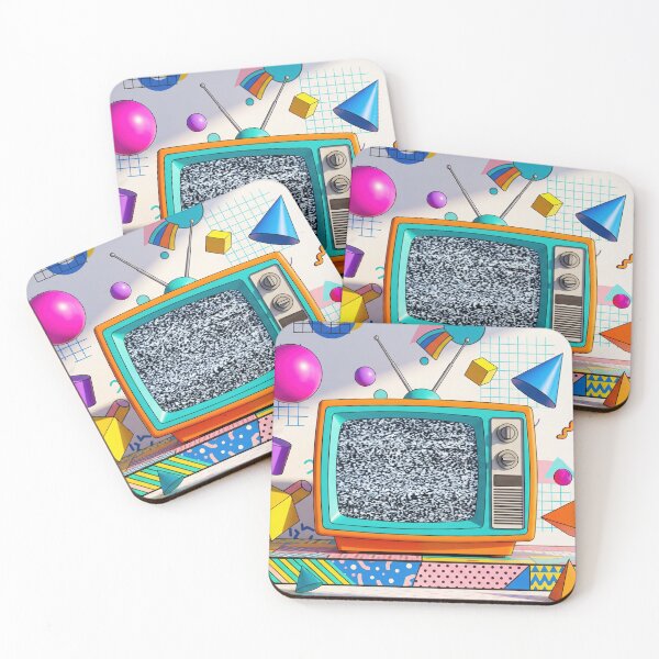 Item preview, Colorful Retro TV with Geometric Chaos designed and sold by AnnArtshock.
