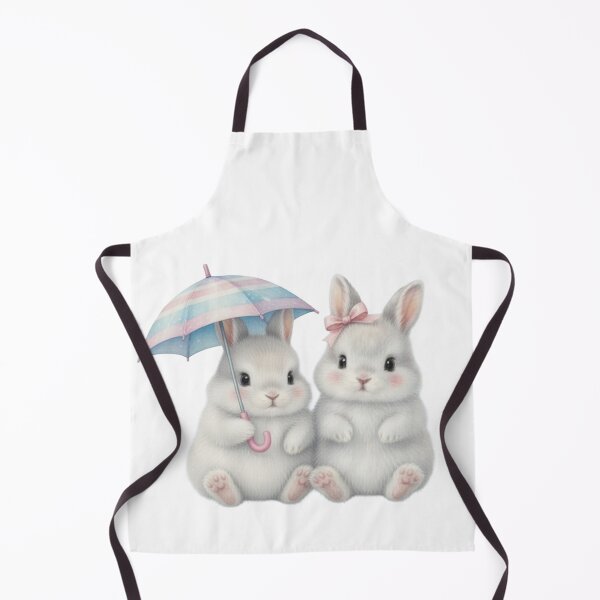 Item preview, Sweet Bunnies Under Pastel Umbrella – Rainy Day Magic Art designed and sold by lovelistivkaa.