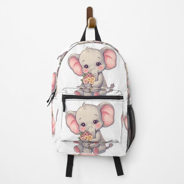 Item preview, Adorable Baby Elephant with a Bouguet - Pastel Floral Design designed and sold by DigitfanStudio.