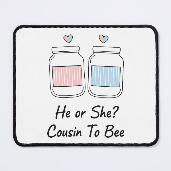 Item preview, Gender Reveal He Or She Cousin To Bee Baby Shower designed and sold by LuminOrb.