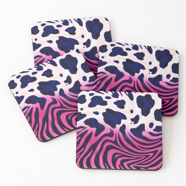 Item preview, Pink Zebra & Blue Cow Hybrid Liquid Pattern designed and sold by Neuro Muse Studio.
