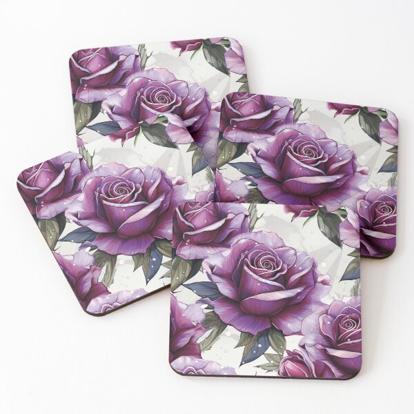 Item preview, Purple roses seamless pattern designed and sold by Leylita Design.