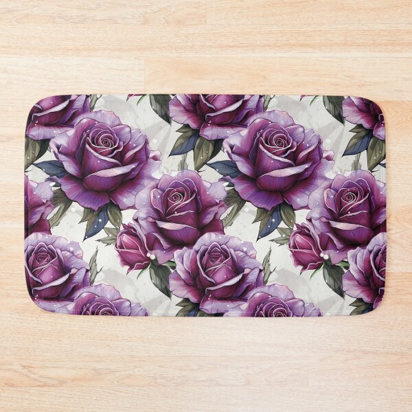 Item preview, Purple roses seamless pattern designed and sold by Leylita Design.