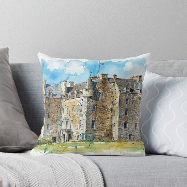 Item preview, Watercolour illustration of Castle Menzies near Aberfeldy, Scotland designed and sold by davidelder.
