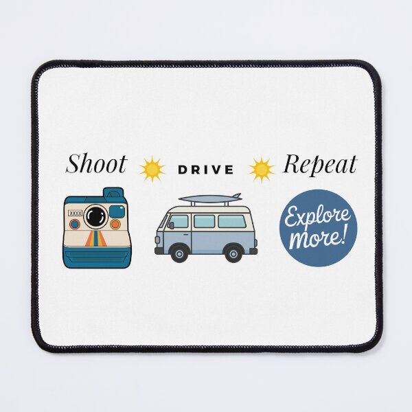 Item preview, Shoot Drive Repeat design for photographer in blue designed and sold by Horizon153.