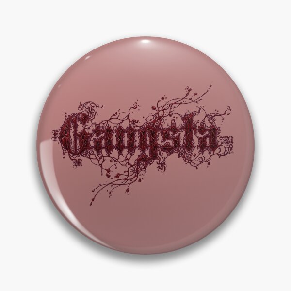 Item preview, Minimalist Blackletter Gangsta Typography Redbubble Print designed and sold by MarCinu Art.