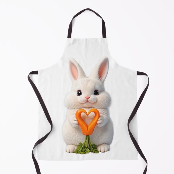 Item preview, Cute Bunny with Carrot Heart – Healthy Love Rabbit Art designed and sold by lovelistivkaa.