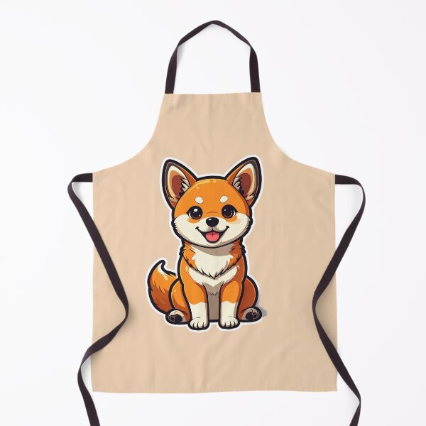 Item preview, Cute Shiba Inu Puppy Sticker | Kawaii Cartoon Fox Dog | Smiling Japanese Dog Art designed and sold by PuffyInk.