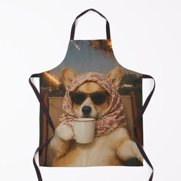 Item preview, Demure dog with glasses / Everything is on fire designed and sold by FigmaCreations.