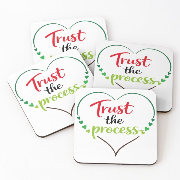 Item preview, Trust the Process Colorful Calligraphy Heart Design  designed and sold by cyj1978store.