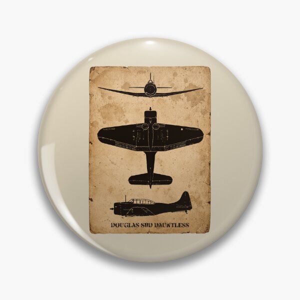 Item preview, SBD Dauntless Dive Bomber Vintage WW2 Aircraft Silhouette designed and sold by MilitaryMart.