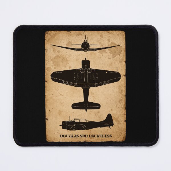 Item preview, SBD Dauntless Dive Bomber Vintage WW2 Aircraft Silhouette designed and sold by MilitaryMart.
