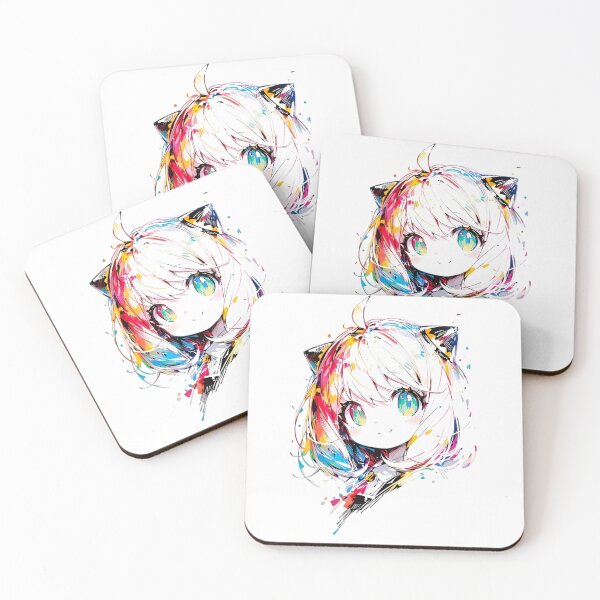Item preview, Colorful Anime Cat Girl – Neon Paint Splash Kawaii Aesthetic Art designed and sold by Dyan4.