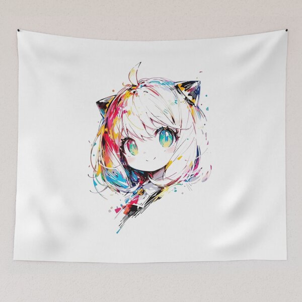 Item preview, Colorful Anime Cat Girl – Neon Paint Splash Kawaii Aesthetic Art designed and sold by Dyan4.