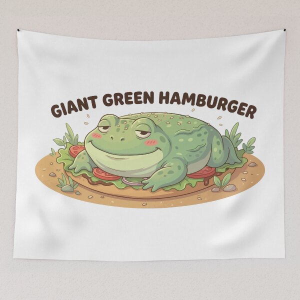 Item preview, Giant Green Hamburger African Bullfrog designed and sold by Petzzz.