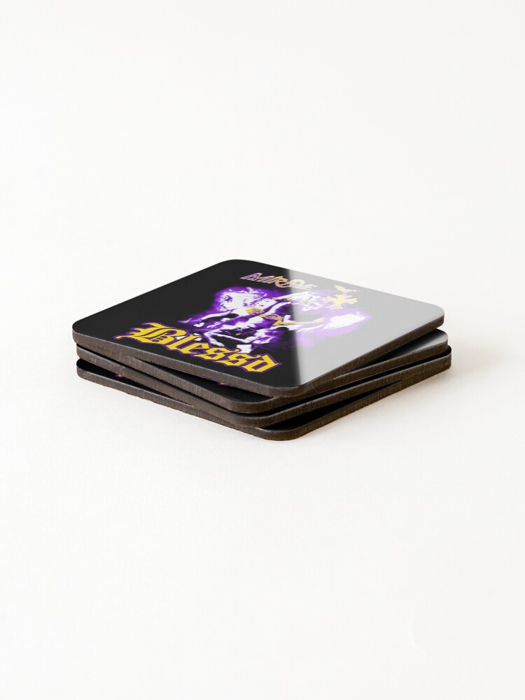 Thumbnail 4 of 5, Coasters (Set of 4), Purple Glow Rapper designed and sold by KirinStudio.
