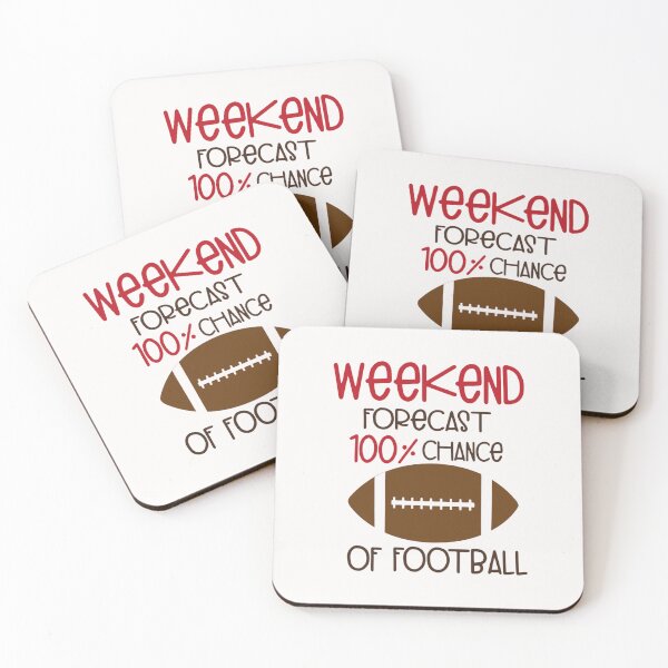 Item preview, Weekend Forecast 100% Chance of Football – Funny Game Day Shirt designed and sold by IdentityThread.