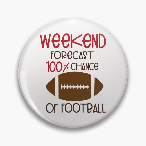 Item preview, Weekend Forecast 100% Chance of Football – Funny Game Day Shirt designed and sold by IdentityThread.