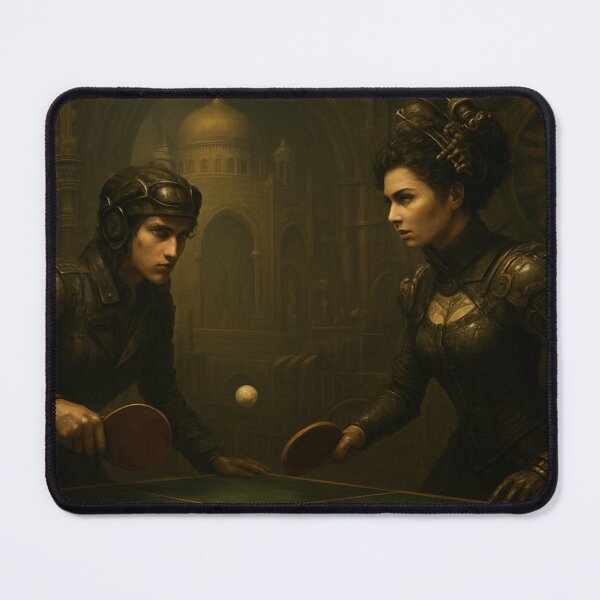 Item preview, Steampunk Table Tennis Duel - Vintage Ping Pong Art T-Shirt designed and sold by OhMyPingCo.