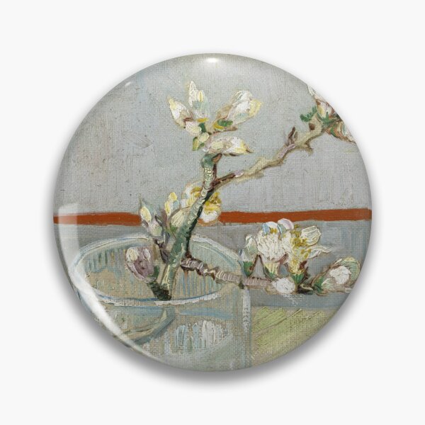 Item preview, Sprig of Flowering Almond in a Glass by Vincent van Gogh: Post Impressionist Print designed and sold by artofuniverse.