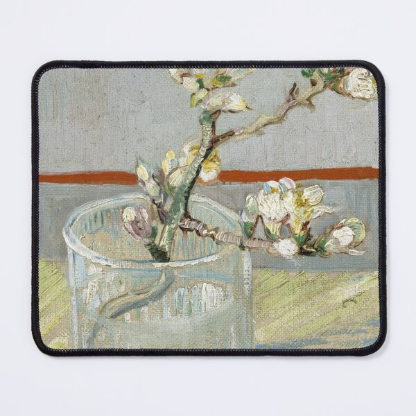 Item preview, Sprig of Flowering Almond in a Glass by Vincent van Gogh: Post Impressionist Print designed and sold by artofuniverse.